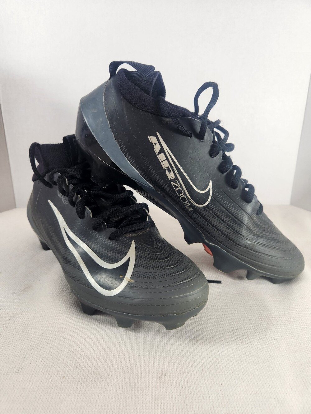 Nike Air Zoom Vapor Pro Men's Black and Gray Athletic Football Cleats Size 8.5